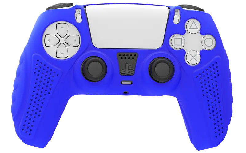Silicone Cover For Ps5 Controller Case Skin  Blue Ultra Grip 1