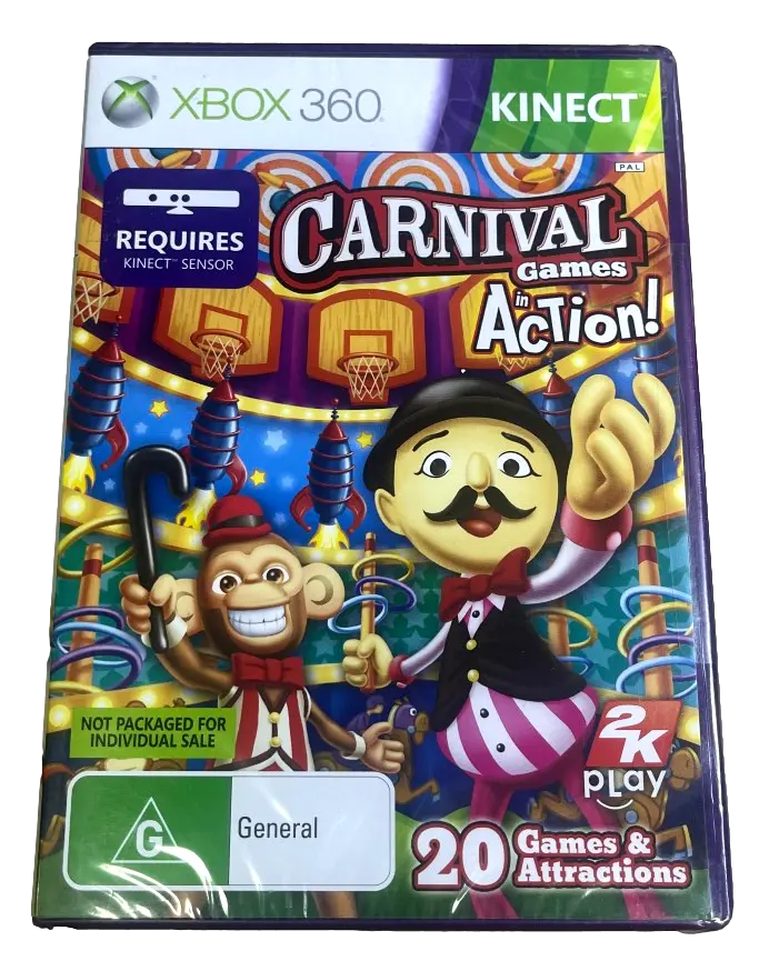 Carnival Games In Action Xbox 360 Pal Kinect *Sealed* 1