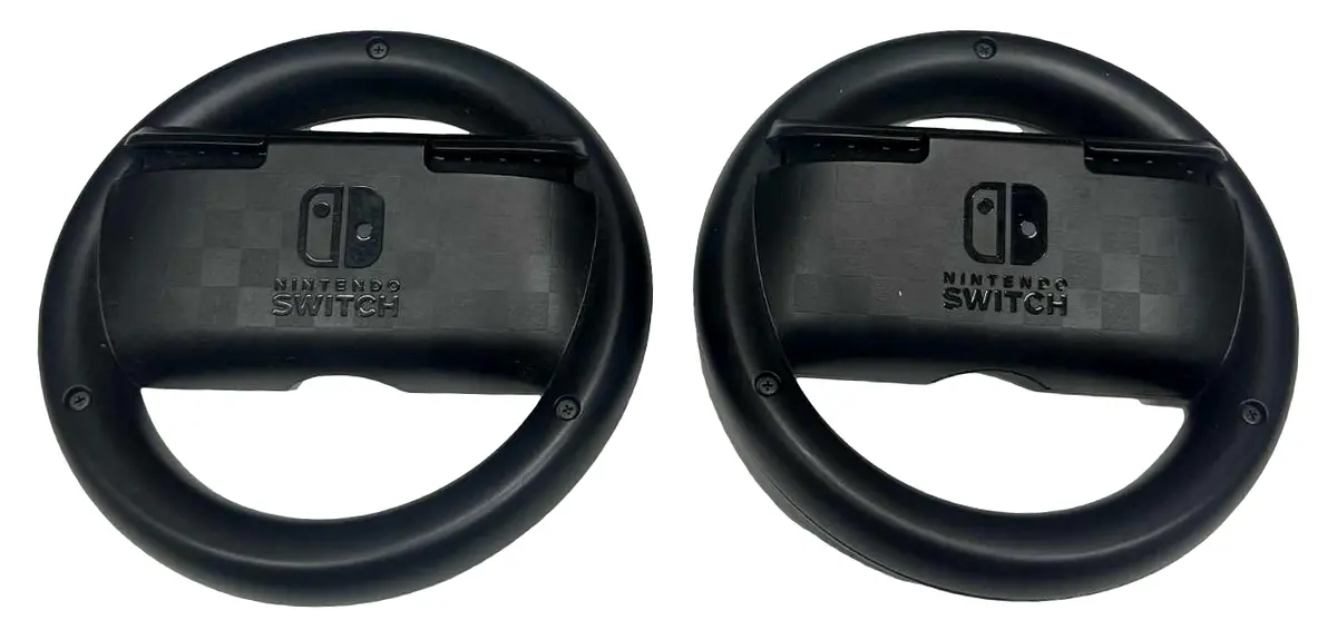 2 X Genuine Official Nintendo Switch Joycon Steering Wheels (Preowned) 1