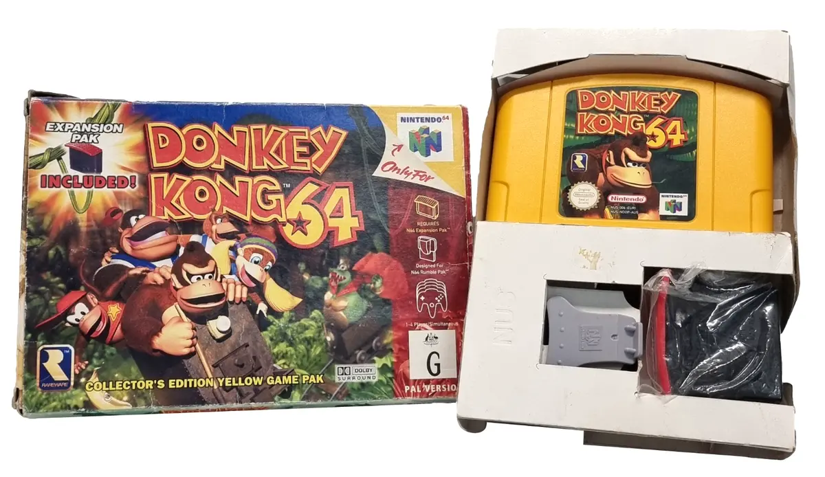 Donkey Kong 64 Nintendo 64 N64 Boxed Pal *Complete* Expansion Pak & Puller #5 (Preowned) 1