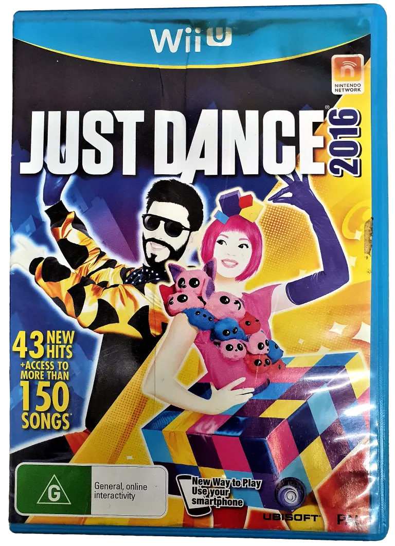 Just Dance 2016 Nintendo Wii U Pal *Complete* Water Damaged Cover (Pre-Owned) 1