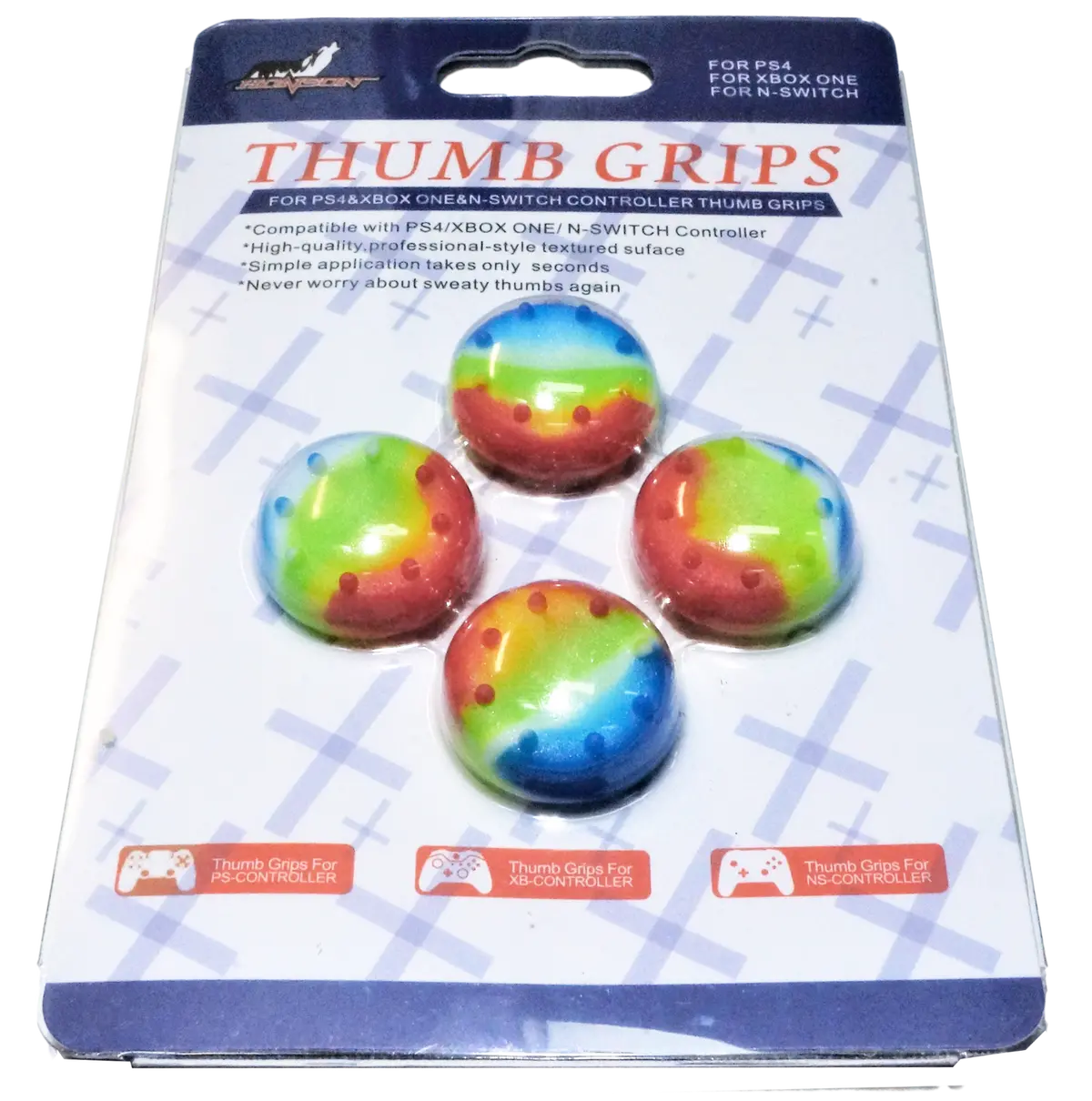 4 X Thumb Grips For Ps4 Ps5 Xbox One Xbox Series X Toggle Cover Caps  Rainbow 1