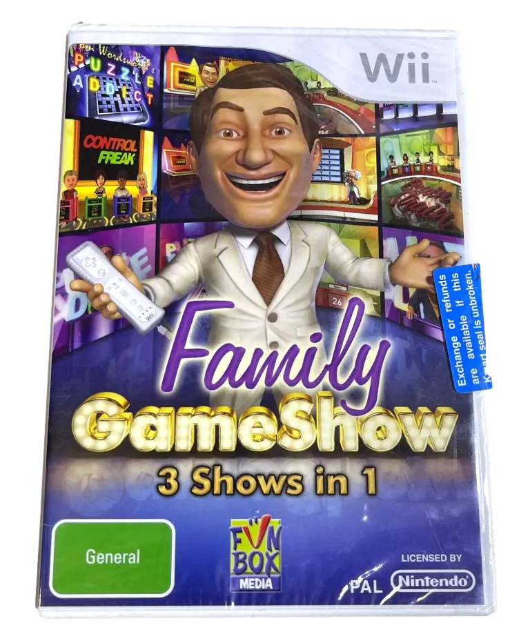 Family Game Show 3 Shows In 1 Nintendo Wii Pal *Factory Sealed* 1