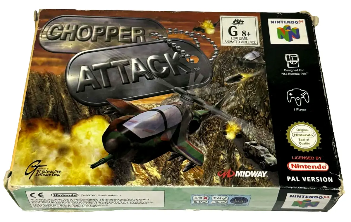 Chopper Attack Nintendo 64 N64 Pal *Complete* (Preowned) 1
