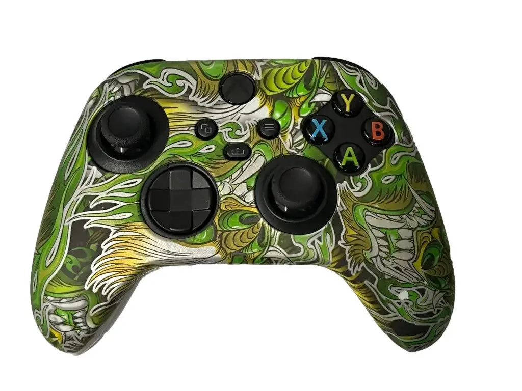 Silicone Cover For Xbox Series X/S Controller Case Skin - Green Dragon 1