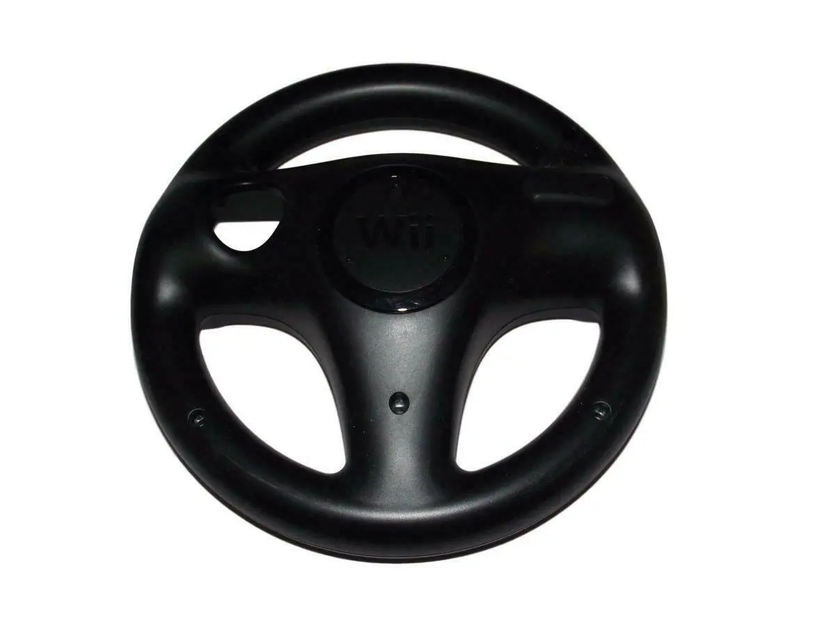 Black Steering Wheel Wii Genuine Nintendo Wii U Mario Kart Rvl-024 (Preowned) 1