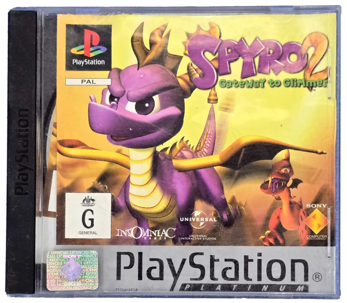 Spyro 2 Gateway To Glimmer Ps1 Ps2 Ps3 (Platinum) Pal *No Manual* (Preowned) 1