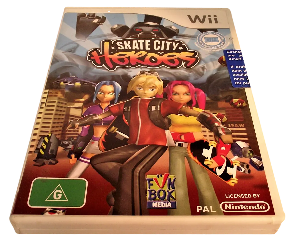 Skate City Heroes Nintendo Wii Pal New *Shop Sealed* (Pre-Owned) 1