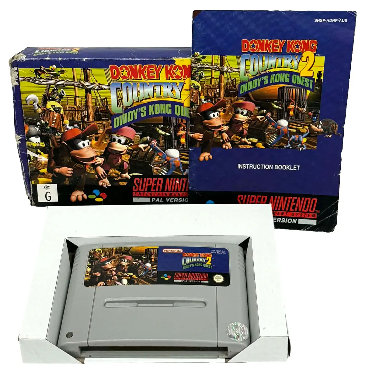 Donkey Kong Country 2 Diddy's Kong Quest Nintendo Snes Boxed Pal #2 (Preowned) 1