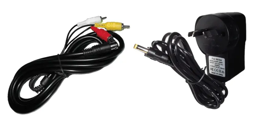 Replacement Aftermarket Sega Mega Drive 2 Ii Power Supply And Av Cables 1