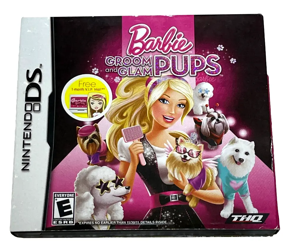 Barbie Groom And Glam Pups Nintendo Ds 3Ds 2Ds Game *Complete* (Preowned) 1
