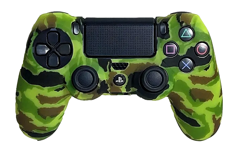 Silicone Cover For Ps4 Controller Case Skin  Lime Green Camo 1