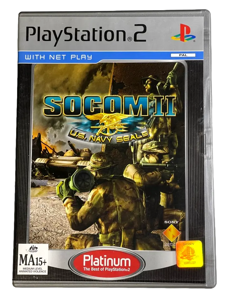 Socom Ii Us Navy Seals Ps2 Platinum Pal *Complete* (Preowned) 1
