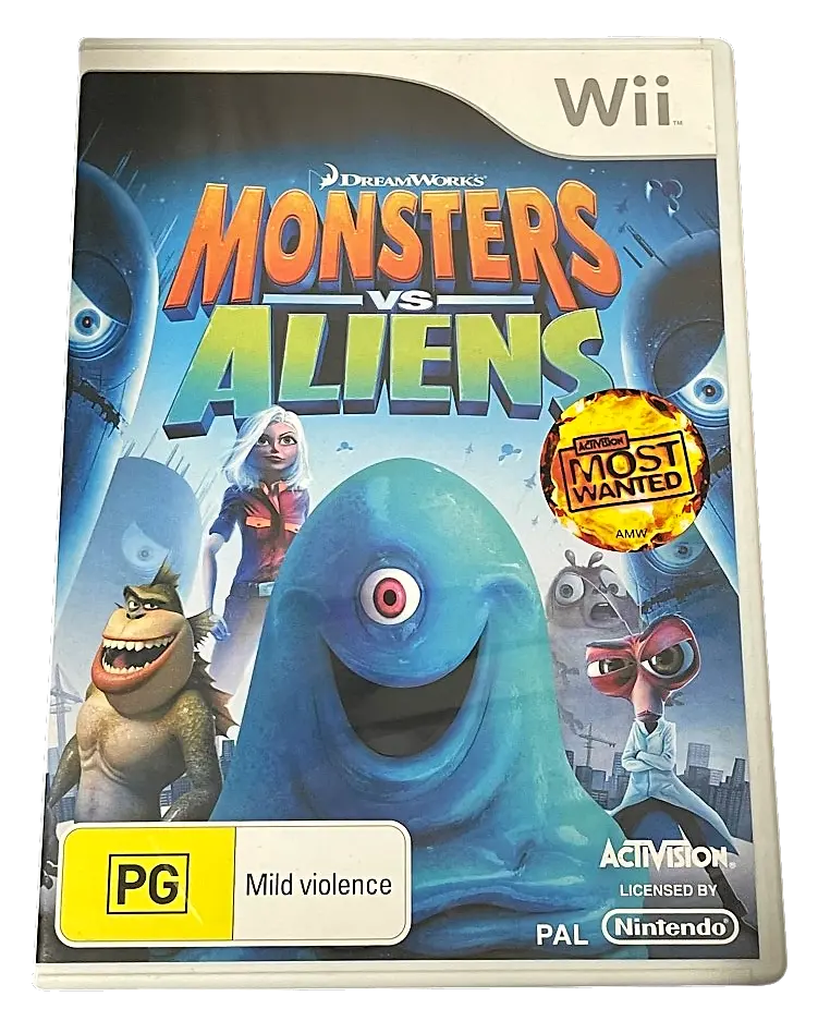 Monsters Vs Aliens Nintendo Wii Pal *No Manual*(Pre-Owned) 1