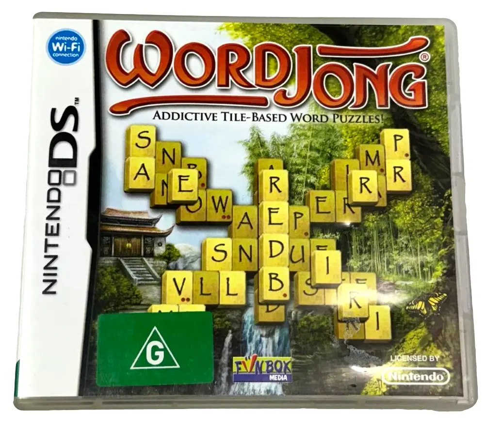 Word Jong Nintendo Ds 2Ds 3Ds Game *Complete* (Preowned) 1