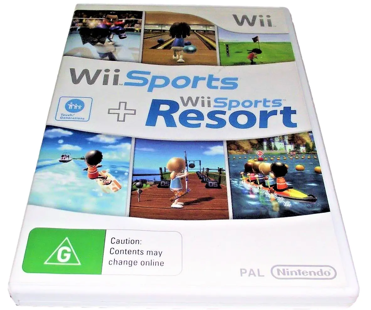 Wii Sports + Wii Sports Resort Nintendo Wii Pal *Complete*   (Preowned) 1