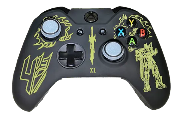 Silicone Cover For Xbox One Controller Skin Transformer Design Yellow + Grips 1