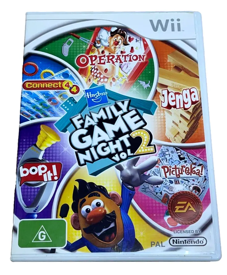 Hasbro Family Game Night Vol 2 Nintendo Wii Pal *Complete* (Preowned) 1