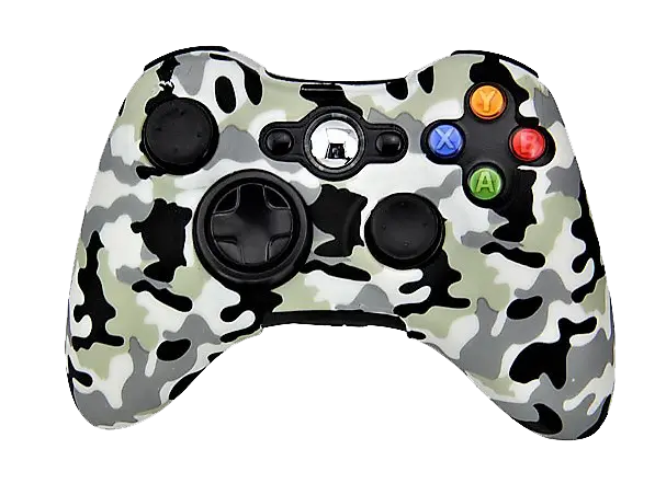 Silicone Cover For Xbox 360 Controller Skin Case White Camo 1