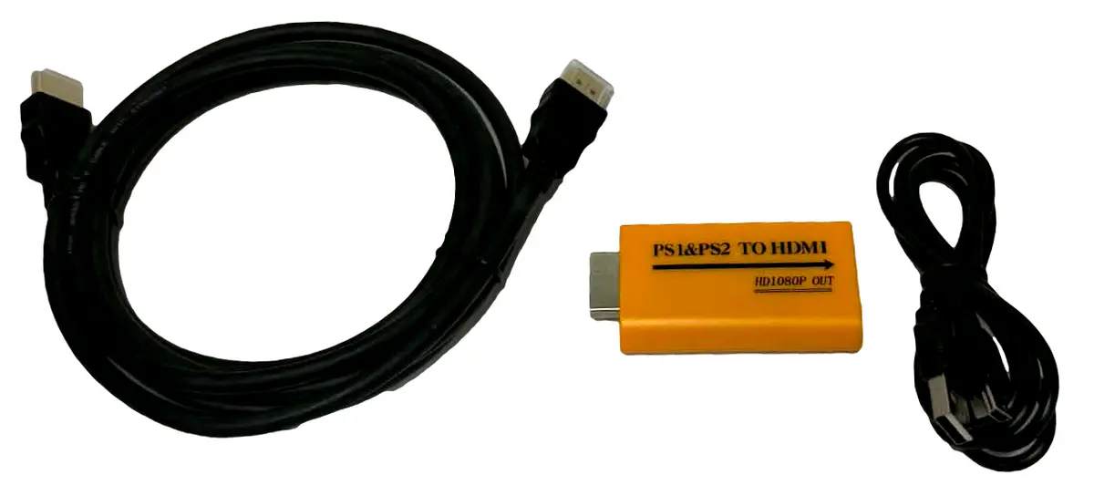 Ps1 /  Ps2 To Hdmi Video Converter And Hdmi Cable Playstation 1 & 2 1