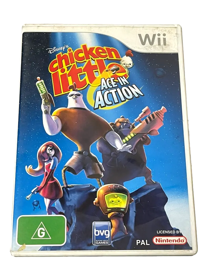 Chicken Little Ace In Action Nintendo Wii Pal *Complete*  (Pre-Owned) 1