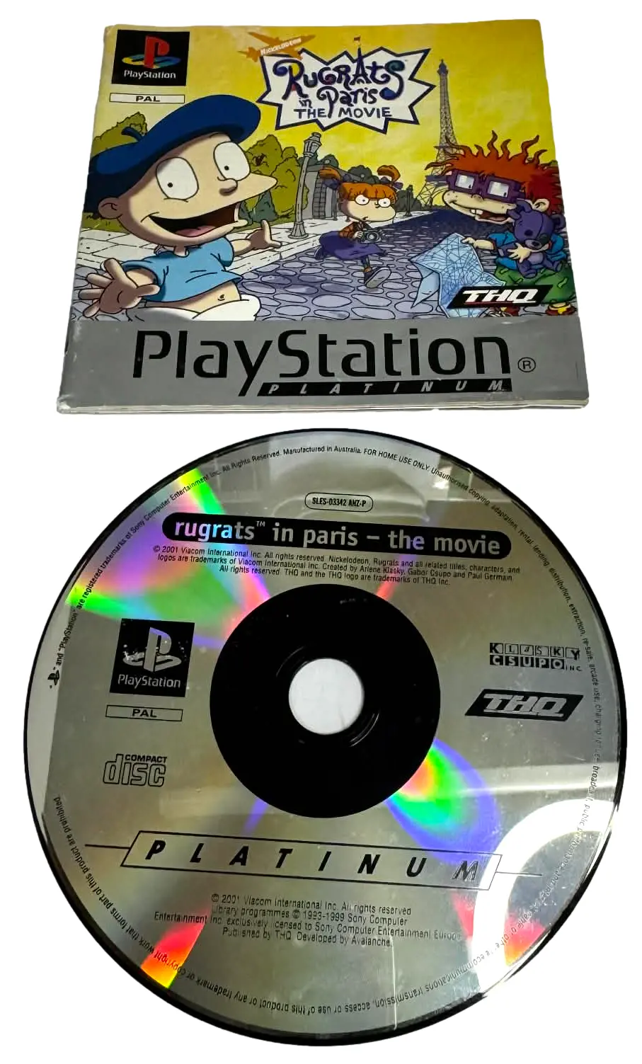 Rugrats In Paris The Movie Ps1 Ps2 Ps3 Pal *Platinum Disk And Manual Only* (Preowned) 1