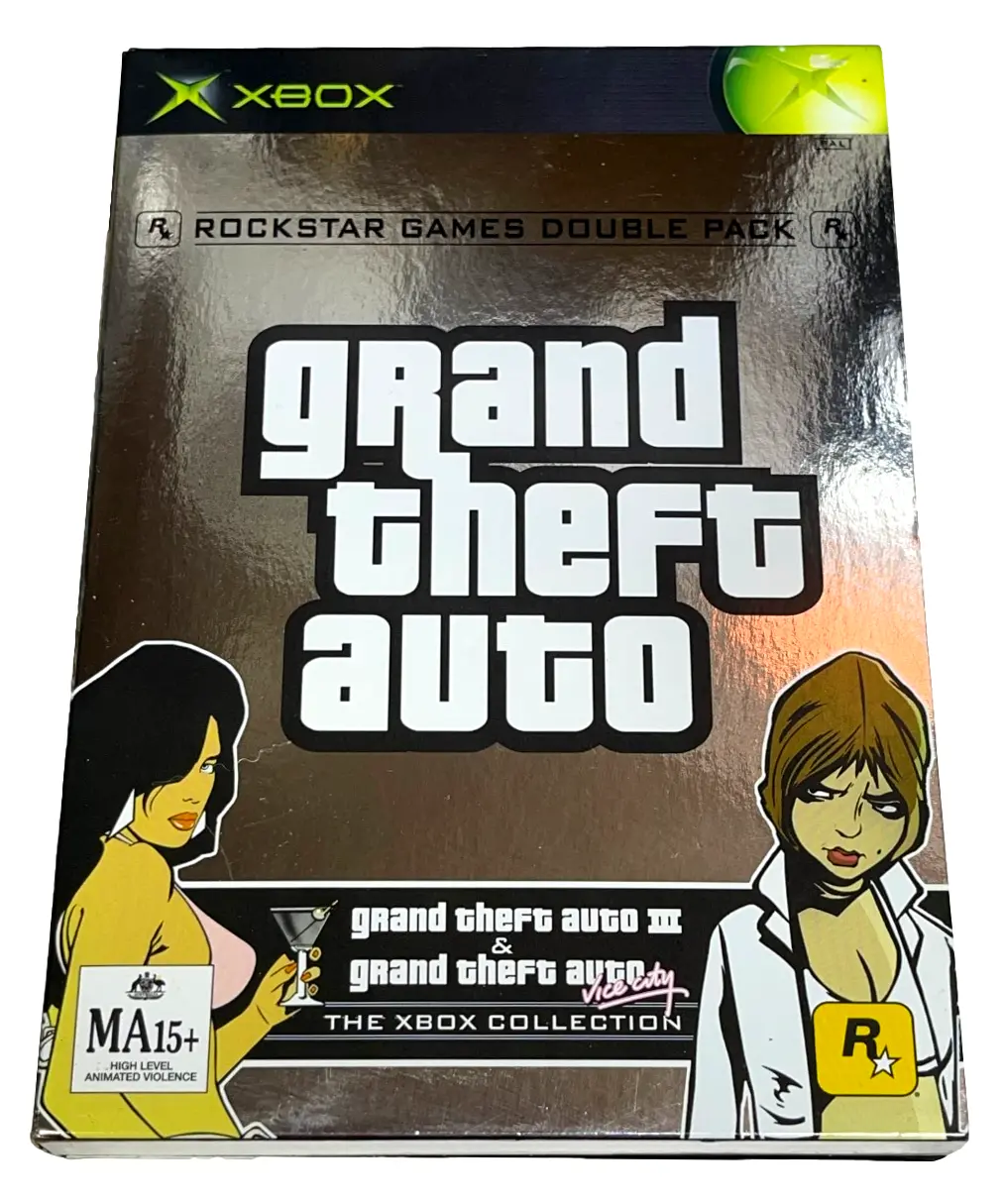 Grand Theft Auto Double Pack Xbox Original Pal *Complete* #1 (Preowned) 1