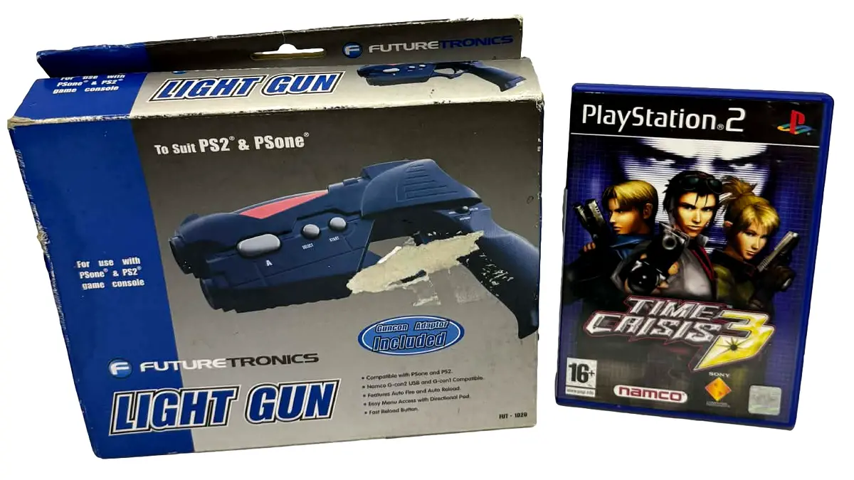 Time Crisis 3 Ps2 Pal *Complete* With Futuretronics Light Gun (Preowned) 1