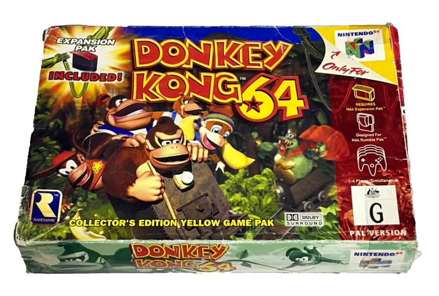 Donkey Kong 64 Nintendo 64 N64 Boxed Pal *Complete* Expansion Pak & Puller (Preowned) 1