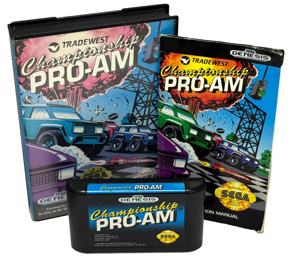Championship Pro-Am Sega Mega Drive *Complete* Genesis (Preowned) 1