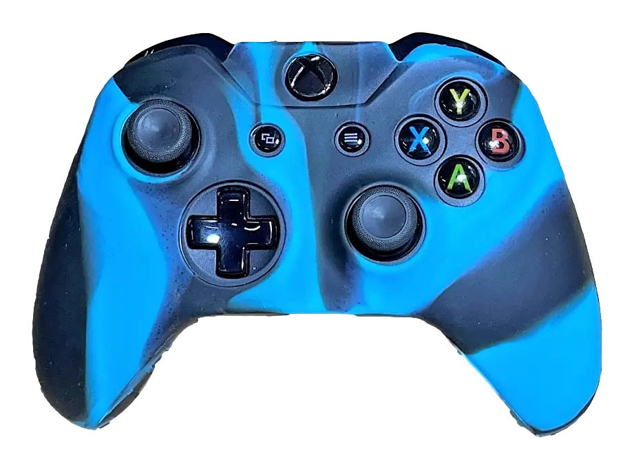 Silicone Cover For Xbox One Controller Skin Case Aqua/Black 1