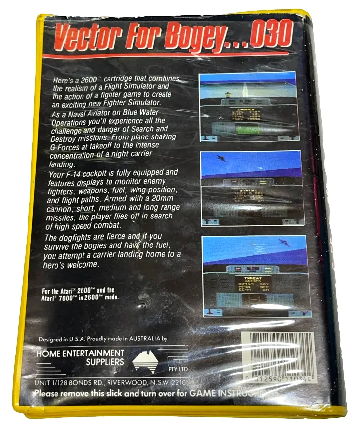 Tomcat F-14 Fighter Simulator Atari 2600 *Complete* #2 (Preowned) 2