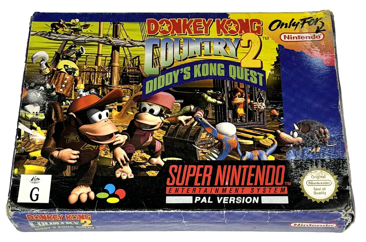 Donkey Kong Country 2 Diddy's Kong Quest Nintendo Snes Boxed Pal #1 (Preowned) 1