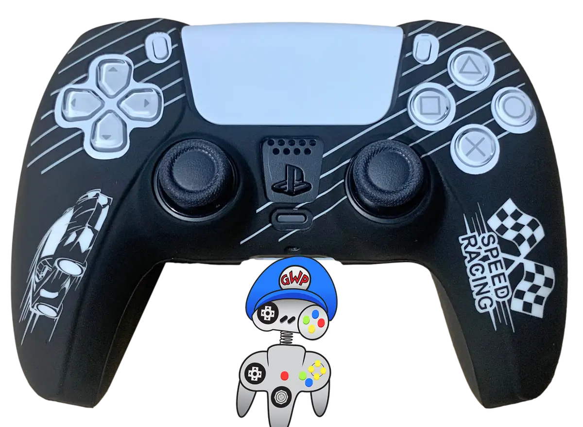 Silicone Cover For Ps5 Controller Case Skin - White Racer 1