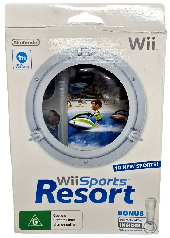 Wii Sports Resort + Motion Plus Bundle Nintendo Wii Pal *Boxed* Wii U Compatible (Pre-Owned) 1