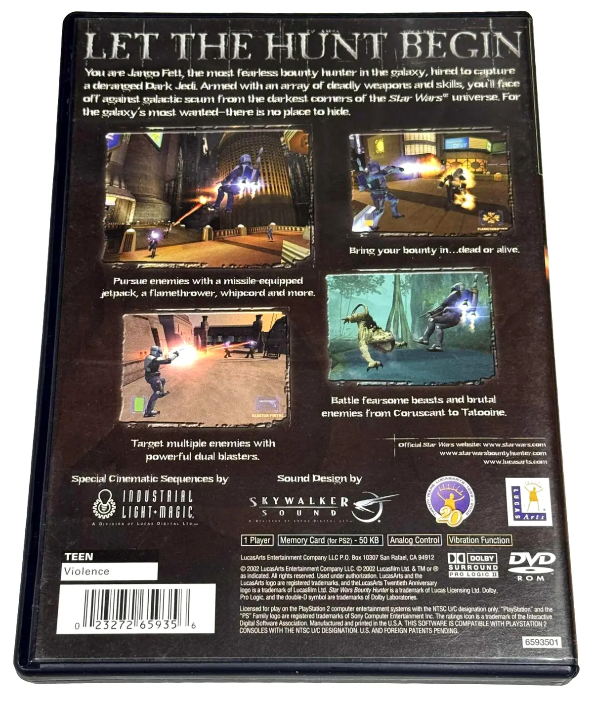 Star Wars Bounty Hunter Ps2 Ntsc Us/Can Playstation 2 *Complete* (Preowned) 2