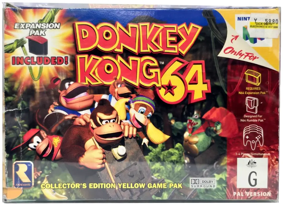 Donkey Kong 64 Nintendo 64 N64 Boxed Pal *Complete* Expansion Pak & Puller #3 (Pre-Owned) 1