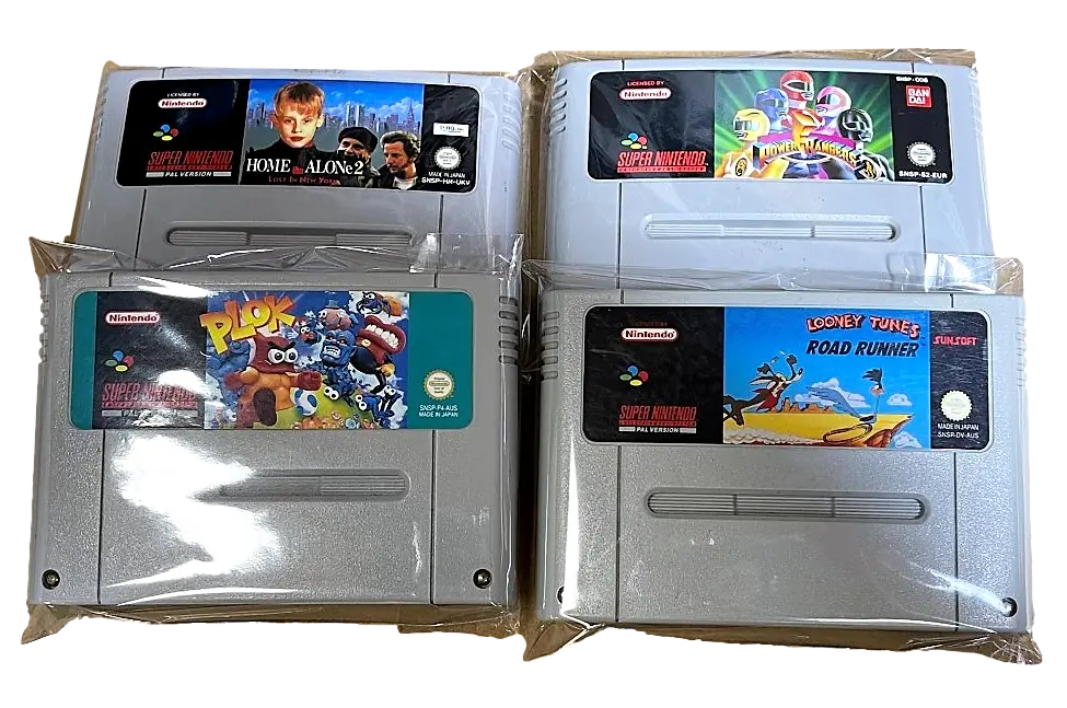 Thick Resealable Protective Plastic Sleeves Bags Pockets For Super Nintendo Snes 1