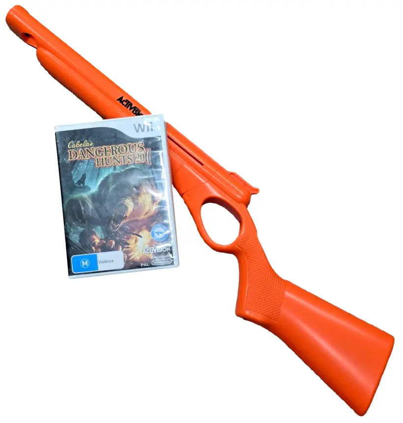 Cabela's Dangerous Hunts 2011 + Rifle Nintendo Wii Pal *Complete* (Preowned) 1