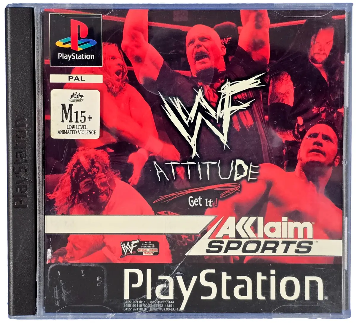 Wwf Attitude Get It Pal Ps1 Ps2 Ps3 *No Manual* Playstation (Preowned) 1
