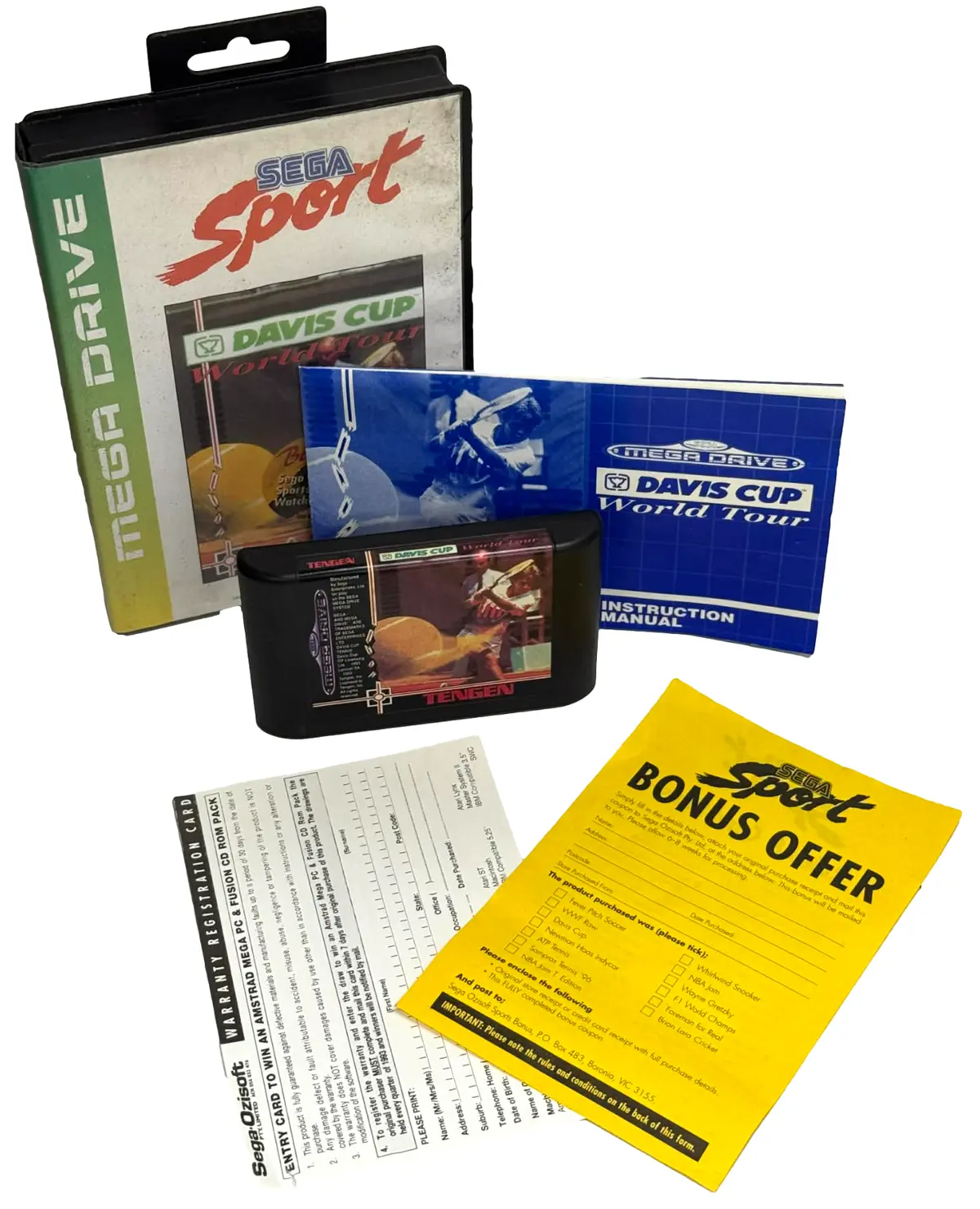Davis Cup World Tour Tennis Sega Mega Drive *Complete* Sega Sports (Preowned) 1