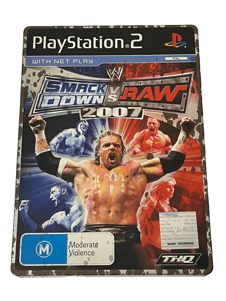 Smack Down Vs Raw 2007 Ps2 Pal *Complete* Steelbook 1