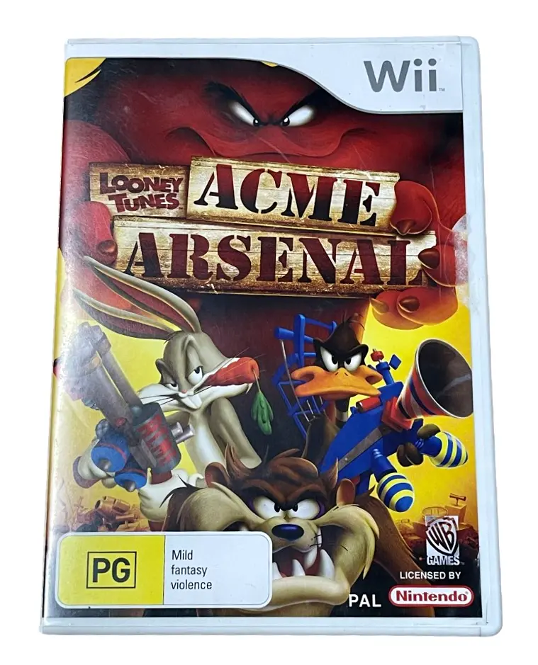 Looney Tunes Acme Arsenal Nintendo Wii Pal *No Manual* (Preowned) 1