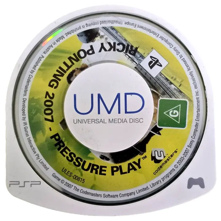 Ricky Ponting 2007 Pressure Play Psp Game Disc Only (Preowned) 1