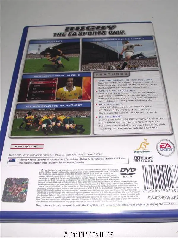 Ea Sports Rugby 2005 Ps2 Pal *No Manual* (Preowned) 2