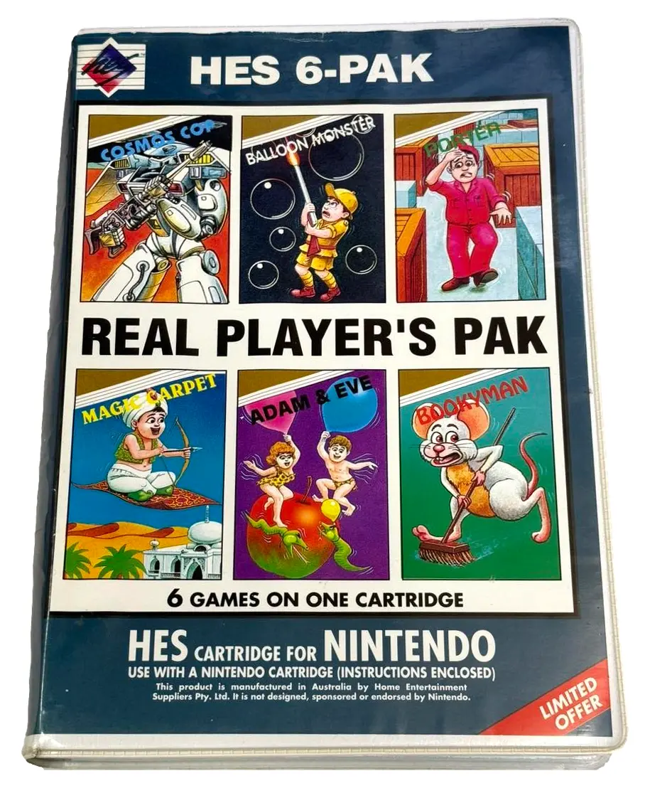 Real Player's Pak Nintendo Hes Nes Boxed Pal *Complete* Piggy Back (Preowned) 1