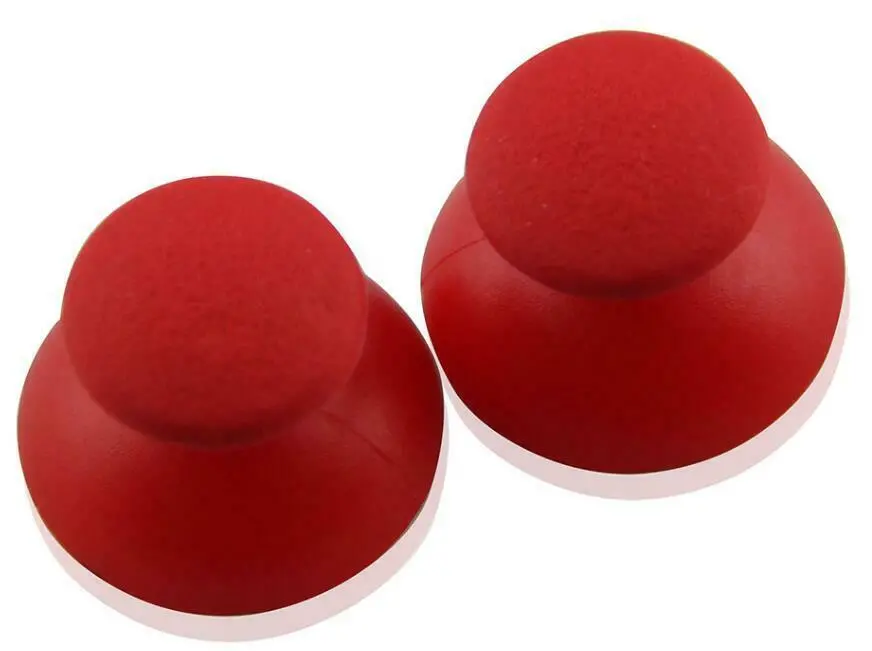 Pair Of Red Analog Thumbstick Caps Ps3 Playstation 3 Dual Shock Controller 1