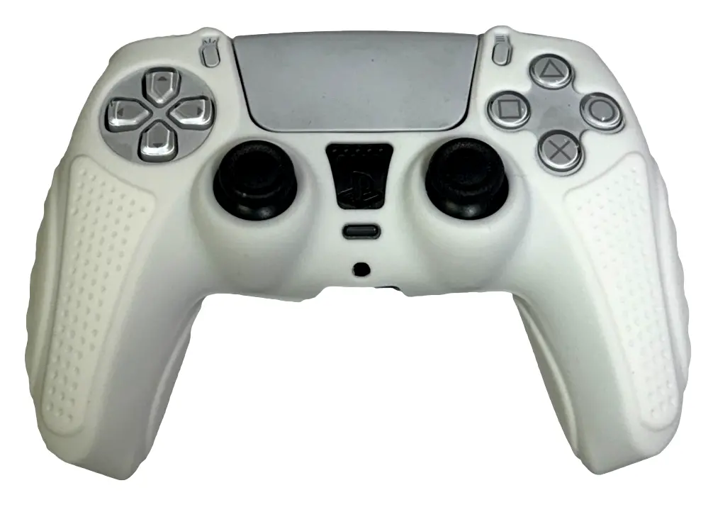 Silicone Cover For Ps5 Controller Case Skin - White Ultra Grip 1