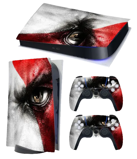 1St Edition Ps5 Themed Decal Sticker Wrap For Disc Edition Console - God Of War 1