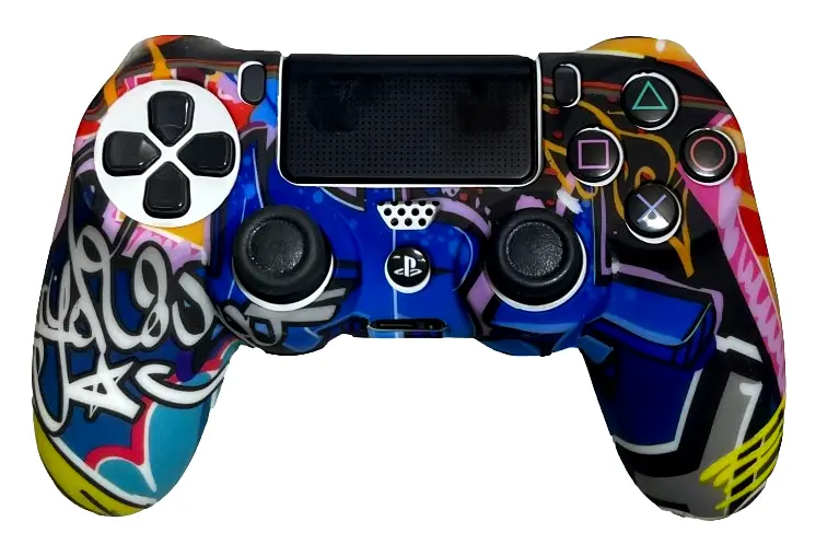 Silicone Cover For Ps4 Controller Case Skin - Grafitti 1